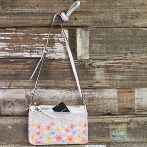 Nanette Lepore Mirabel Logo Floral Crossbody Bag w/ Removable Pouch
